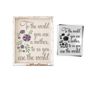 Mom, You Are Our World Stencil-Mother's Day-Essential Stencil