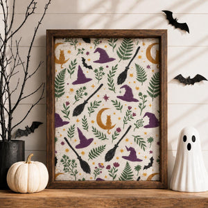 Spellbound Witch Pattern Stencil-Halloween-Essential Stencil