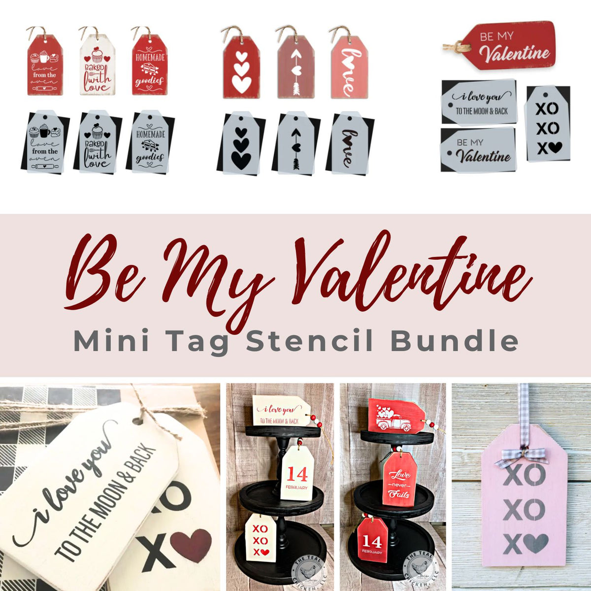 Be My Valentine Stencil Bundle-Essential Stencil