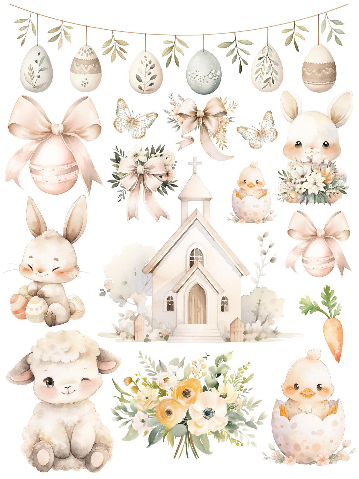 Easter Blessings Rub-on Transfer Set-Rub-on Transfer-Essential Stencil