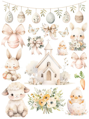 Easter 2025 Rub-On Transfer Bundle-Easter-Essential Stencil