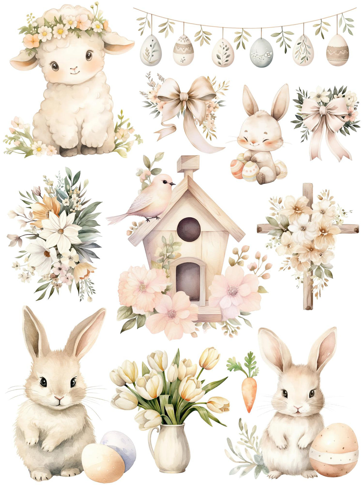 Easter Blessings Rub-on Transfer Set-Rub-on Transfer-Essential Stencil