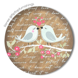 Love Birds Door Hanger 12x12 Stencil-Valentine-Essential Stencil