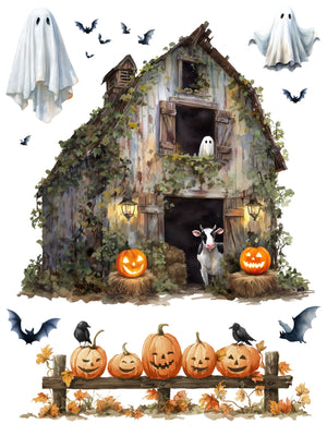 Haunted Homestead Rub-on Transfer Set-Rub-on Transfer-Essential Stencil