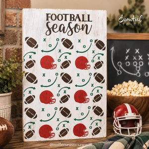 Football Play Pattern-Fall-Essential Stencil