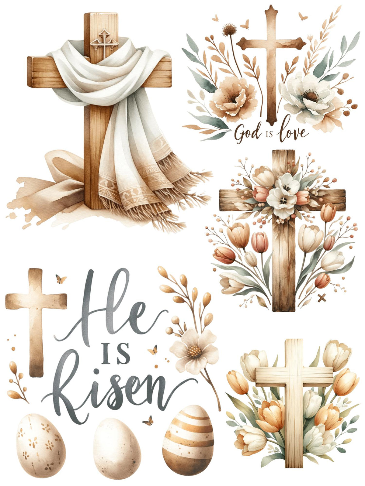 Easter 2025 Rub-On Transfer Bundle-Easter-Essential Stencil