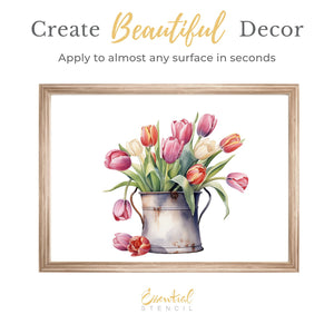 Timeless Tulips Rub-on Transfer Set-Rub-on Transfer-Essential Stencil