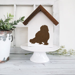 Silkie Chickens Mini Sign Stencils-Farm-Essential Stencil