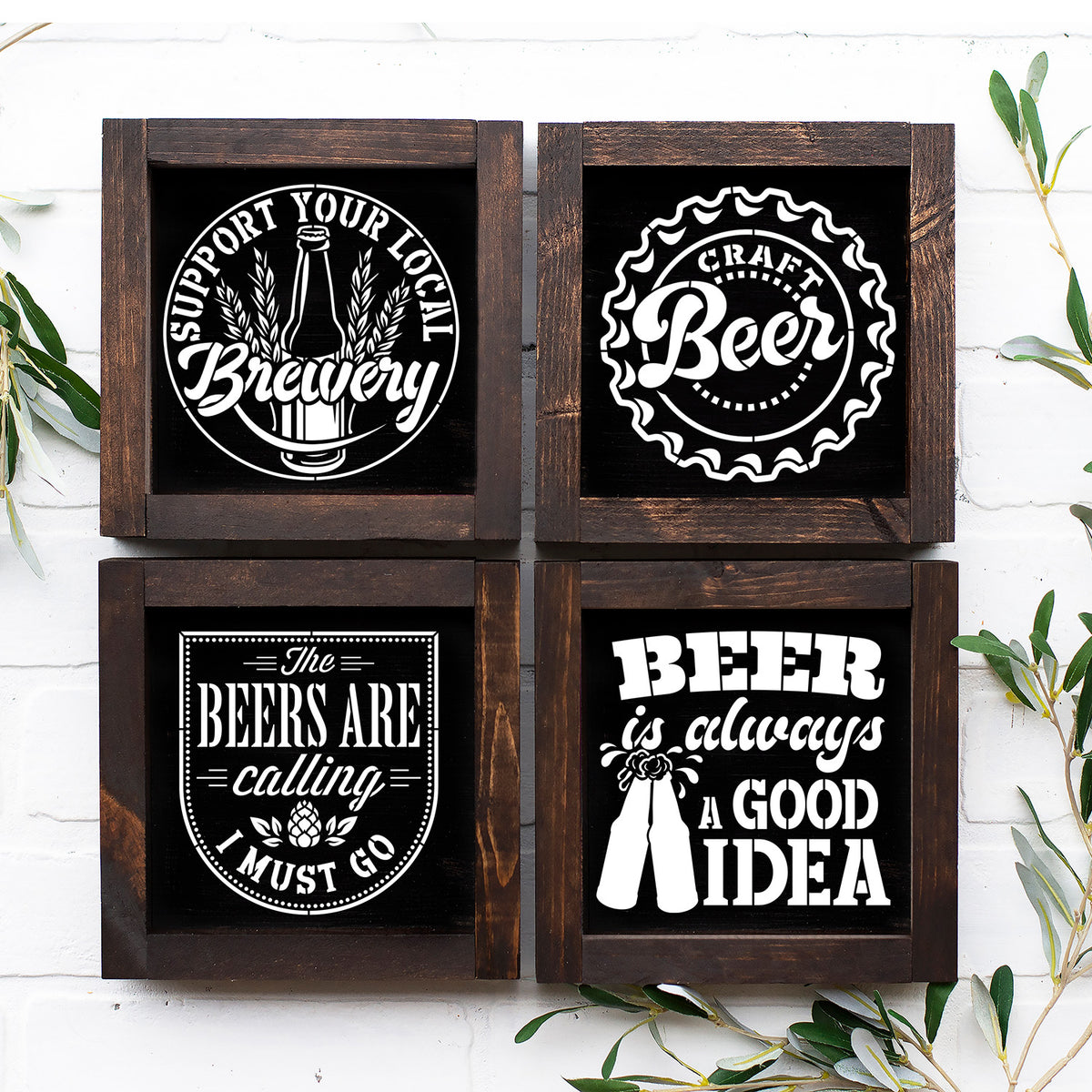 Beer Mini Sign Stencils (6 Pack)-Kitchen-Essential Stencil