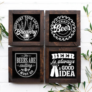 Beer Mini Sign Stencils (6 Pack)-Kitchen-Essential Stencil