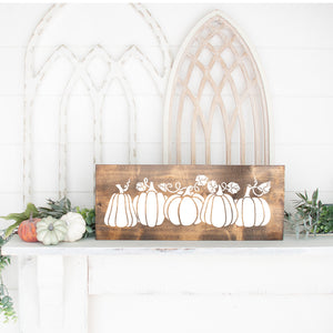 Pumpkins and Grapevine Sign Stencils (2 Pack)-Fall-Essential Stencil