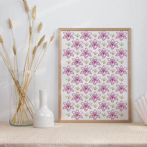 Lily Pattern 12x16 Stencil + Bonus-Pattern-Essential Stencil