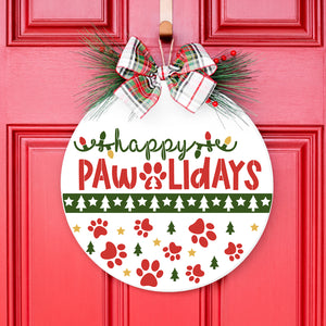 Happy Pawlidays Door Hanger Stencil-Christmas-Essential Stencil