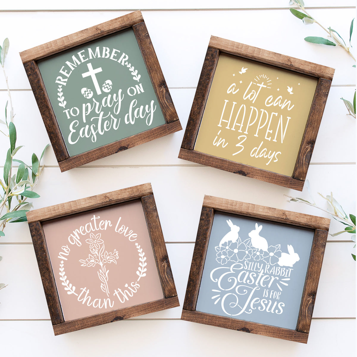 Easter Faith 6x6 Mini Sign Stencils (3 Pack) + Bonus-Easter-Essential Stencil