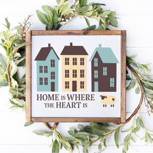 Saltbox Houses 12x12 Stencil-Fall-Essential Stencil