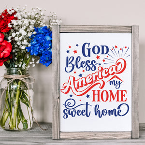 God Bless America 10"x12" Stencil-Patriotic-Essential Stencil