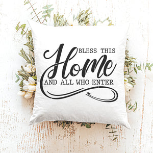 Bless this Home 12x12 1pc-Scripture-Essential Stencil