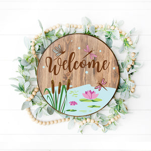 Welcome Dragonfly Door Hanger-Essential Stencil