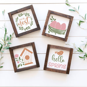 Our Nest Mini Sign Stencils 6x6 (4pk)-Spring-Essential Stencil