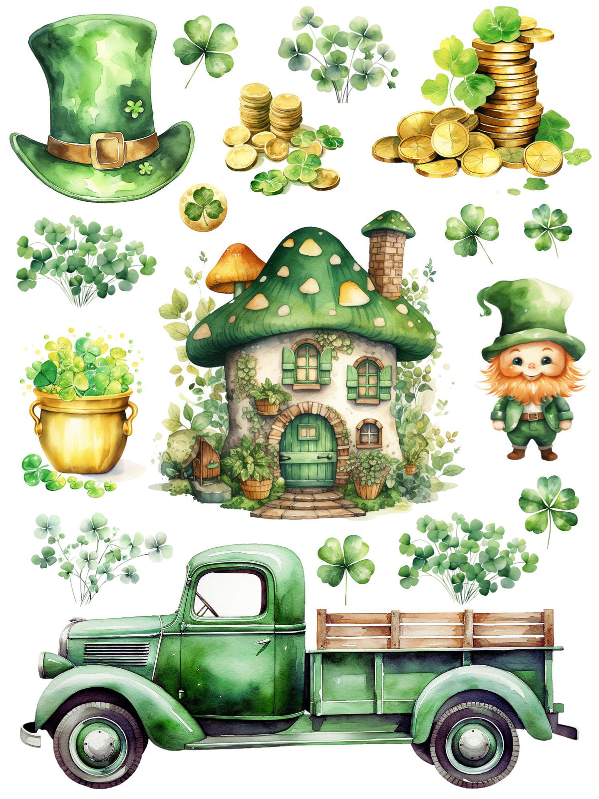 Luck of the Irish Rub-on Transfer Set-Rub-on Transfer-Essential Stencil