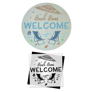Beach Bums Welcome Door Hanger Stencil-Coastal-Essential Stencil