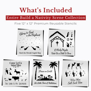 Build A Nativity Scene Stencil Bundle-Essential Stencil