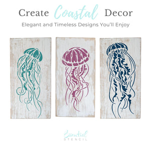 Jellyfish Mini Stencil Set (3pk)-Coastal-Essential Stencil