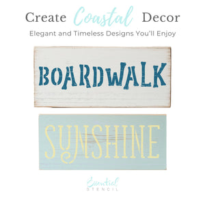 Beach & Coastal 1" Word Stencils (20pc)-Coastal-Essential Stencil