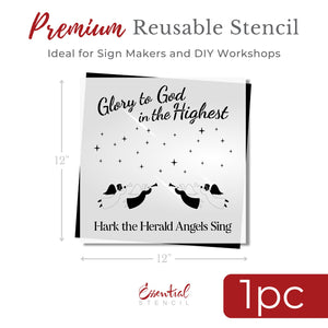 Herald Angels & Stars Stencil-Christmas-Essential Stencil