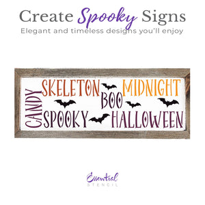 Halloween 1" Words Stencils (20pcs)-Halloween-Essential Stencil