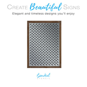 Diamond Plate Pattern Stencil + Bonus-Christmas-Essential Stencil