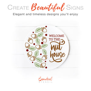 Welcome to the Nut House Door Hanger-Essential Stencil
