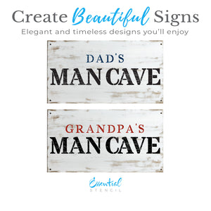 Man Cave Stencil Set-Fathers Day-Essential Stencil