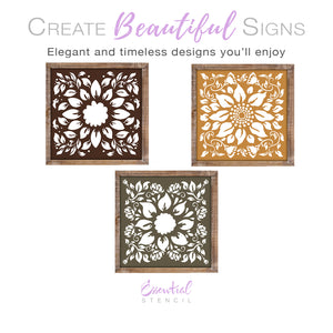 Sunflower Tiles Mini Stencils (3 Pack)-Spring-Essential Stencil