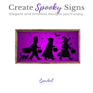 Trick or Treaters Stencil-Halloween-Essential Stencil