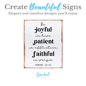 Romans 12:12 Sign Stencil-Summer-Essential Stencil