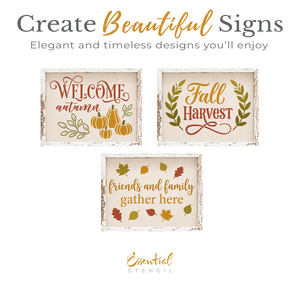 Welcome Autumn Stencil Set