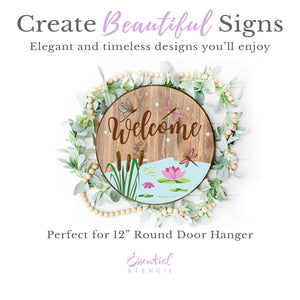 Welcome Dragonfly Door Hanger-Essential Stencil