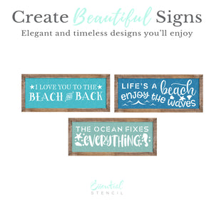 To the Beach and Back (3 Pack)-Summer-Essential Stencil
