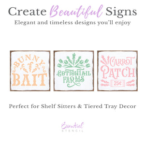 Bunny Bait Mini Stencil Set (3 Pack)-Easter-Essential Stencil