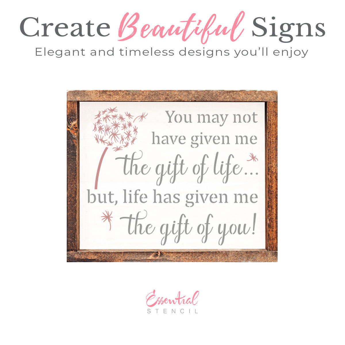 Bonus Mom Stencil-Mother's Day-Essential Stencil