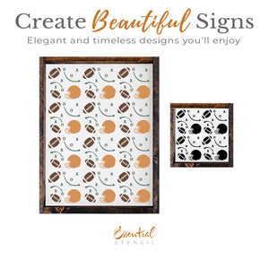 Football Plays Pattern Stencil-Fall-Essential Stencil