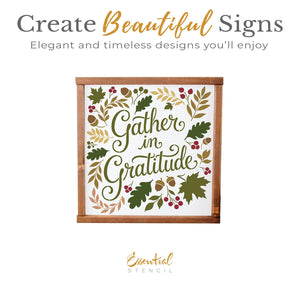 Gather in Gratitude Stencil-Fall-Essential Stencil
