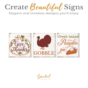 Give Thanks Mini Stencil Set