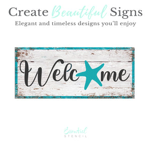 Customizable Coastal Welcome Stencil Set-Summer-Essential Stencil