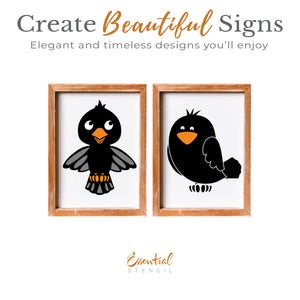 Cute Crows Stencil Set-Fall-Essential Stencil