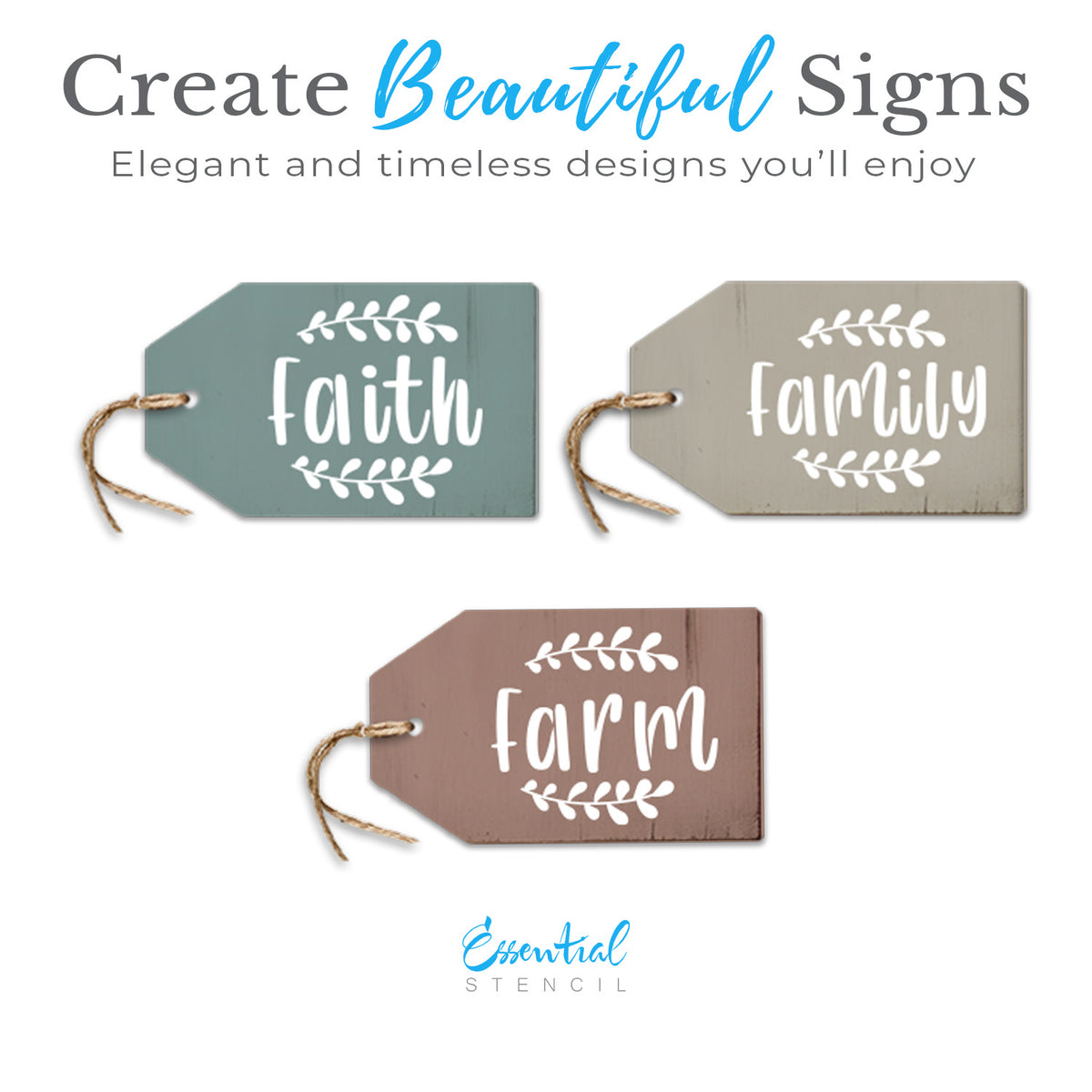 Faith Family Farm Mini Tags 3.5x6 (3 Pack)-Farm-Essential Stencil