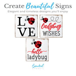 Ladybug Wishes Mini Stencil Set (4pcs)-Summer-Essential Stencil