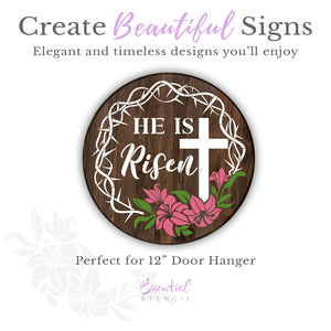 He is Risen Door Hanger Stencil-Easter-Essential Stencil