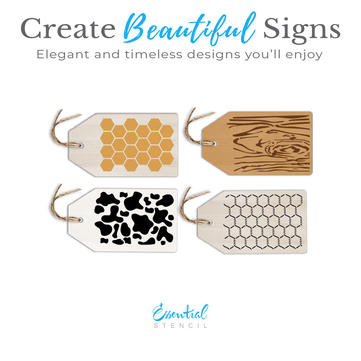 Farm Patterns 3.5x6 4pk-Farm-Essential Stencil